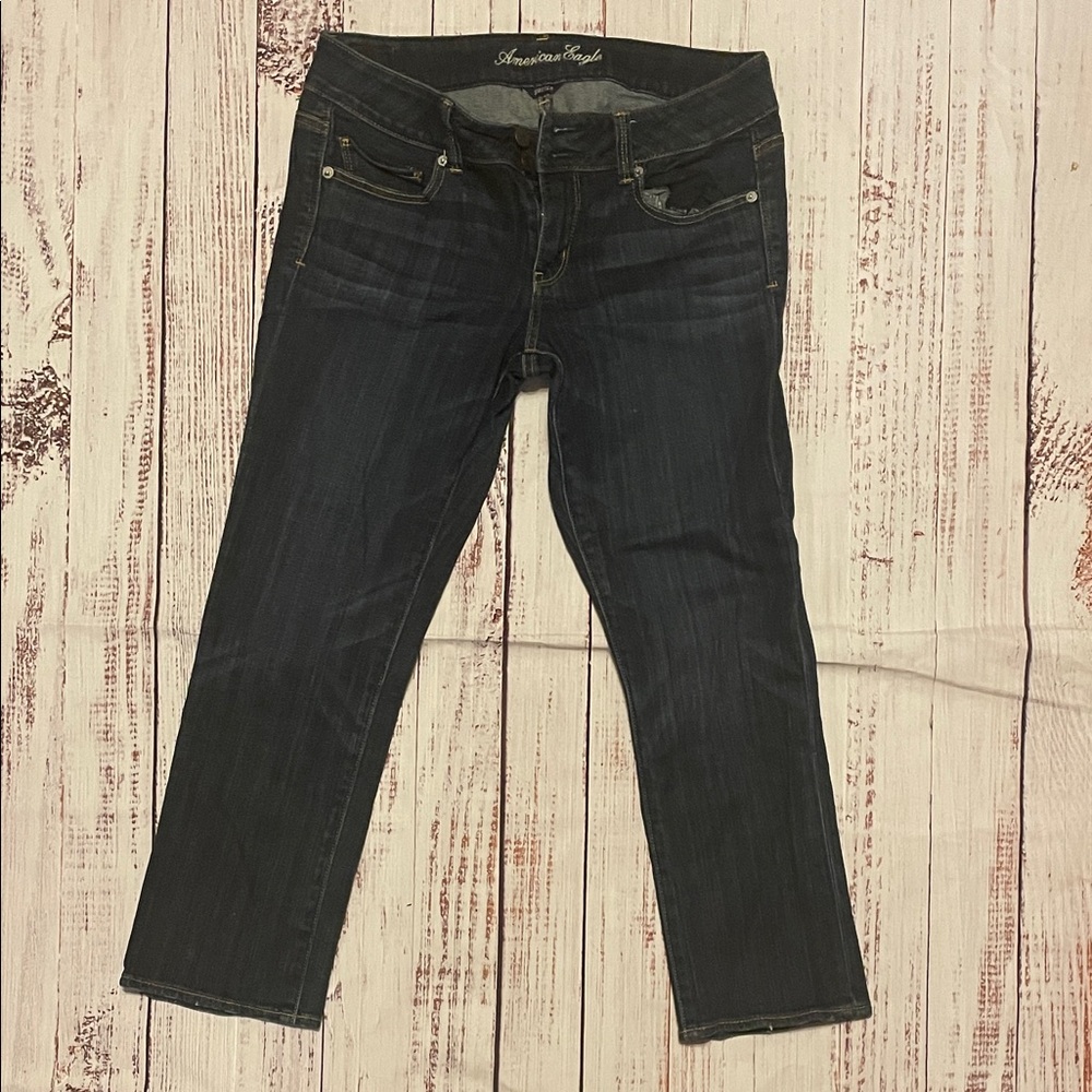 American Eagle Outfitters Dark Indigo Cropped Women’s Jeans